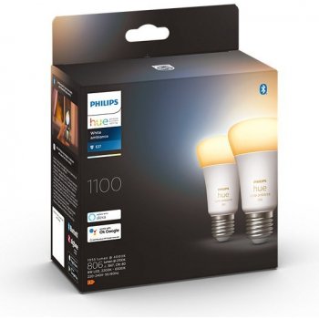 Philips LED žárovka E27 Hue 2ks 8W 75W White Ambiance 2200-6500K stmívatelná