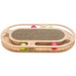 Trixie Škrábací karton v dřevěném rámu s catnipem a hračkami 45 x 4 x 25 cm – Zboží Dáma