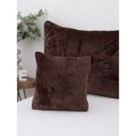 MKLuzkoviny.cz Mikroplyš Laura tmavě hnědá 40 x 40 cm – Zboží Dáma