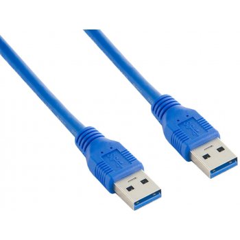 4World 08937 USB 3.0, A-A propojovací, 1m, modrý