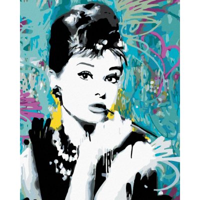 Diamondi Diamantové malování AUDREY HEPBURN 03 40 x 50 cm bez rámu a bez vypnutí plátna – Hledejceny.cz