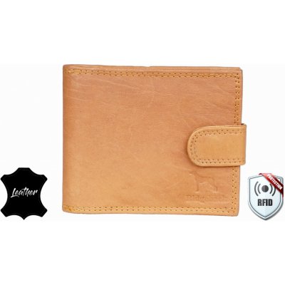Ridgeback kožená peněženka JBNC 45 MN TAN s ochranou RFID
