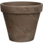 Terakotový kulatý květináč Mica STAN 13.5 cm šedohnědý – Hledejceny.cz