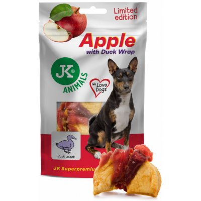 JK ANIMALS kachní wrap s jablkem masový pamlsek 80 g – Zbozi.Blesk.cz