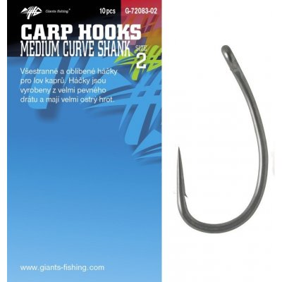 Giants Fishing Háček s očkem Medium Curve Shank vel.8 10ks