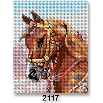 Stoklasa Vyšívací předloha obrázek na vyšívání 70240 2117 hlava koně hnědá 24x30cm – Hledejceny.cz