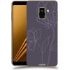 Pouzdro a kryt na mobilní telefon Samsung Pouzdro ACOVER Samsung Galaxy A8 2018 A530F s motivem Line Flower II