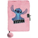 Stitch Památník plyšový A5 se zámkem modrý – Zboží Dáma