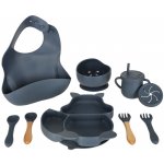 KIK Dětské silikonové nádobí veverka sada tmavá modrá 9 ks – Sleviste.cz