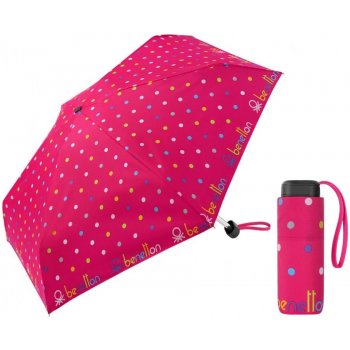 Benetton 59011 dámský skládací mini deštník do kabelky růžový