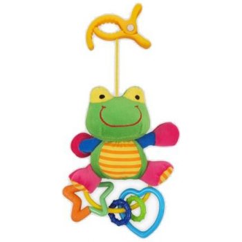 BABY MIX Plyšová hračka s chrastítkem žabka Polyester 18 cm
