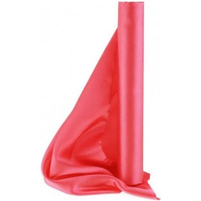 PartyDeco Satén 36 cm x 9 m červený - šerpa na slavnostní svatební stůl – Hledejceny.cz