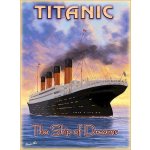 Plechová retro cedule / plakát - Titanic II Provedení:: Plechová cedule A4 cca 30 x 20 cm