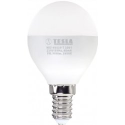 TESLA miniglobe BULB E14 8W LED žárovka , E14, 8W, 230V, 900lm, 3000K, teplá bílá