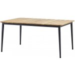 Cane-line Jídelní stůl Core, obdélníkový 160x90x74 cm, rám hliník lava grey, deska teak – Hledejceny.cz