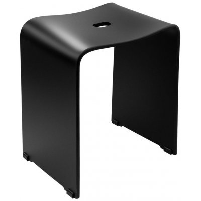 Ridder TRENDY koupelnová stolička 40 x 48 x 27,5 cm, černá mat - A211110