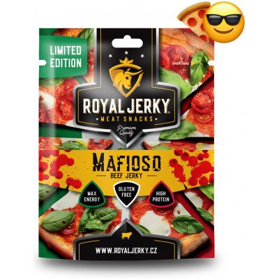 Royal Jerky Mafioso by Stejk hovězí sušené maso s příchutí pizzy 40 g – Sleviste.cz