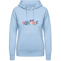 AWDis Hoodie mikina Psí design s nápisem DOGAHOLIC Nebeská modrá