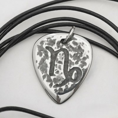 Klasik + znamení zvěrokruhu - funkční trsátko z nerezové oceli, přívěsek – Zboží Dáma