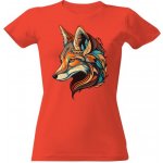 Tričko s potiskem Stylová liška dámské Oranžová – Zboží Dáma