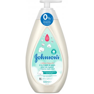 JOHNSON'S Cotton Touch pěna do koupele a mytí těla 2v1 pro děti 500 ml – Zboží Dáma