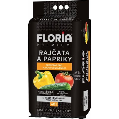 FLORIA Premium Substrát pro rajčata a papriky Otoč a sázej 40 l – Zbozi.Blesk.cz