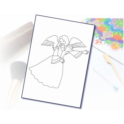 Radost v písku Šablona na pískování Andělíček 3 A4 210 x 297 mm – Zboží Mobilmania