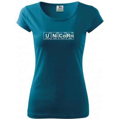 Unicorn tabulka pure dámské triko petrolejová – Zboží Mobilmania