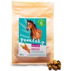 Zelená Země Konopné pamlsky pro koně s mrkvovou příchutí 0.5 kg