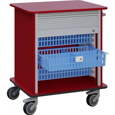 DEXTER 23 vozík boxový, roletový, nízký, 880x780x620 mm, burgundská – Hledejceny.cz