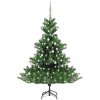 Vánoční stromek vidaXL Umělý vánoční stromek normandská jedle LED a koule zelený 180cm