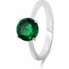 Prsteny Brilio Silver Nadčasový stříbrný se zeleným zirkonem RI057WG
