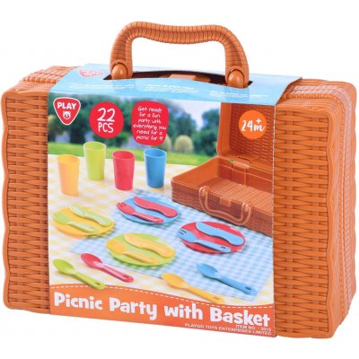 Teddies Piknikový košík se sadou nádobí – Sleviste.cz