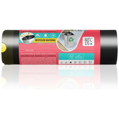 ViGO! Pytle stahovací 60x68 cm 60l 25µm 15ks černé – Zboží Dáma