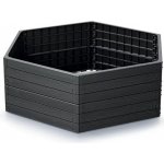 Prosperplast Vyvýšený záhon BASE WOODY antracit 148cm – Sleviste.cz