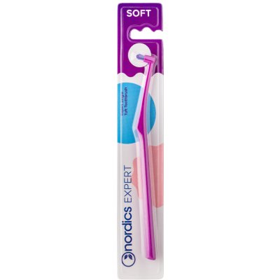 Nordics Oral Care Jednosvazkový zubní kartáček Purple Soft – Sleviste.cz