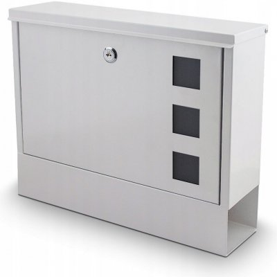 Dopisní schránka vhazovací, s novinami Bituxx bílá – HobbyKompas.cz