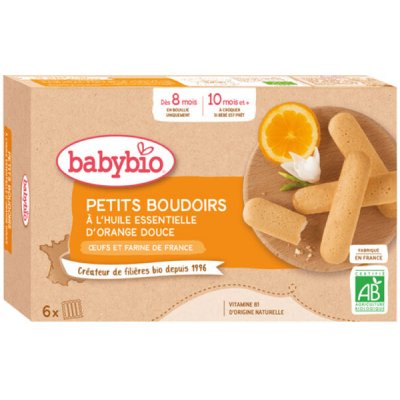 Babybio Bio piškoty s esenciálním olejem ze sladkého pomeranče 120 g – Sleviste.cz