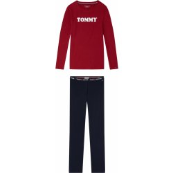 Tommy Hilfiger 1929 pyžamo dlouhé červeno modrá