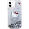 Pouzdro a kryt na mobilní telefon Hello Kitty Liquid Glitter Electroplating Head Logo iPhone 11 čiré