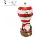 Pro-Tech shop Vánoční LED figurka Mikuláš v pruhovaném balónu 20x20x43cm 69847 – Hledejceny.cz