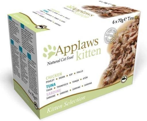 Applaws Cat Tin Kitten Selection mix příchutí s rybou a kuřecím masem 24 x 70 g