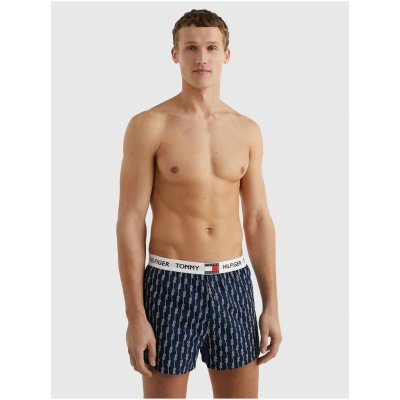 Tommy Hilfiger pánské boxerky s motivem Tommy 85 Woven Boxer Print tmavě modré