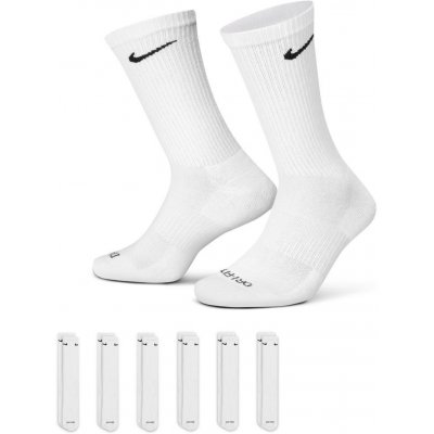 Nike Everyday Plus Cushion Crew Socks 6P white/black – Zboží Mobilmania