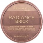 Rimmel London Radiance Brick pudrový a rozjasňující bronzer 002 Medium 12 g – Zboží Dáma