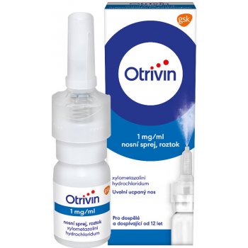 Otrivin 1mg/ml nosní kapky při léčbě ucpaného nosu 10 ml