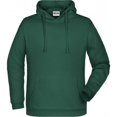 JAMES & NICHOLSON mikina s kapucí Basic Hoody Zelená tmavá – Zboží Mobilmania