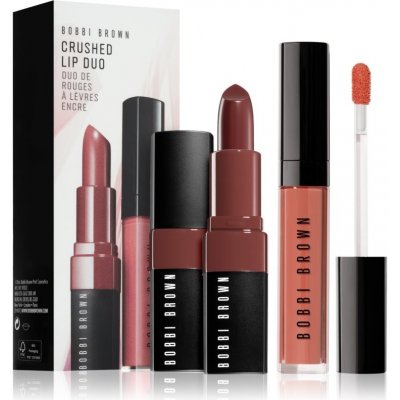 Bobbi Brown Crushed Lip Color Sazan Nude hydratační rtěnka 3,4 g + Crushed Oil Infused Gloss Free Spirit hydratační lesk na rty 6 ml dárková sada