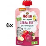 HOLLE Zebra Beet Bio ovocné pyré jablko banán a červená řepa 6 x 100 g – Zbozi.Blesk.cz