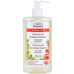 Green Pharmacy Pharma Care Oak Bark Cranberry ochranný gel na intimní hygienu (0% Soaps, SLS, SLES, Parabens, Colorants) 300 ml